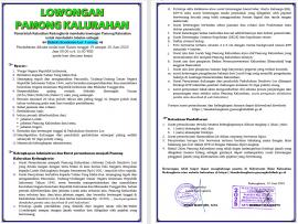 INFO PERSYARATAN MENJADI DUKUH SENDOWO LOR